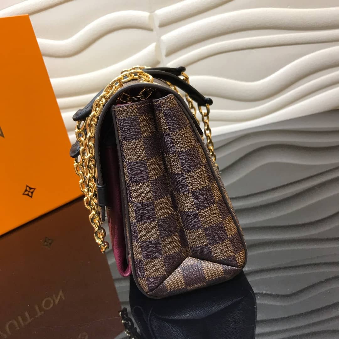 Best Replica Louis Vuitton Vavin PM Damier Ebene Replica Shoulder Bag Purple N40113 - Colareps