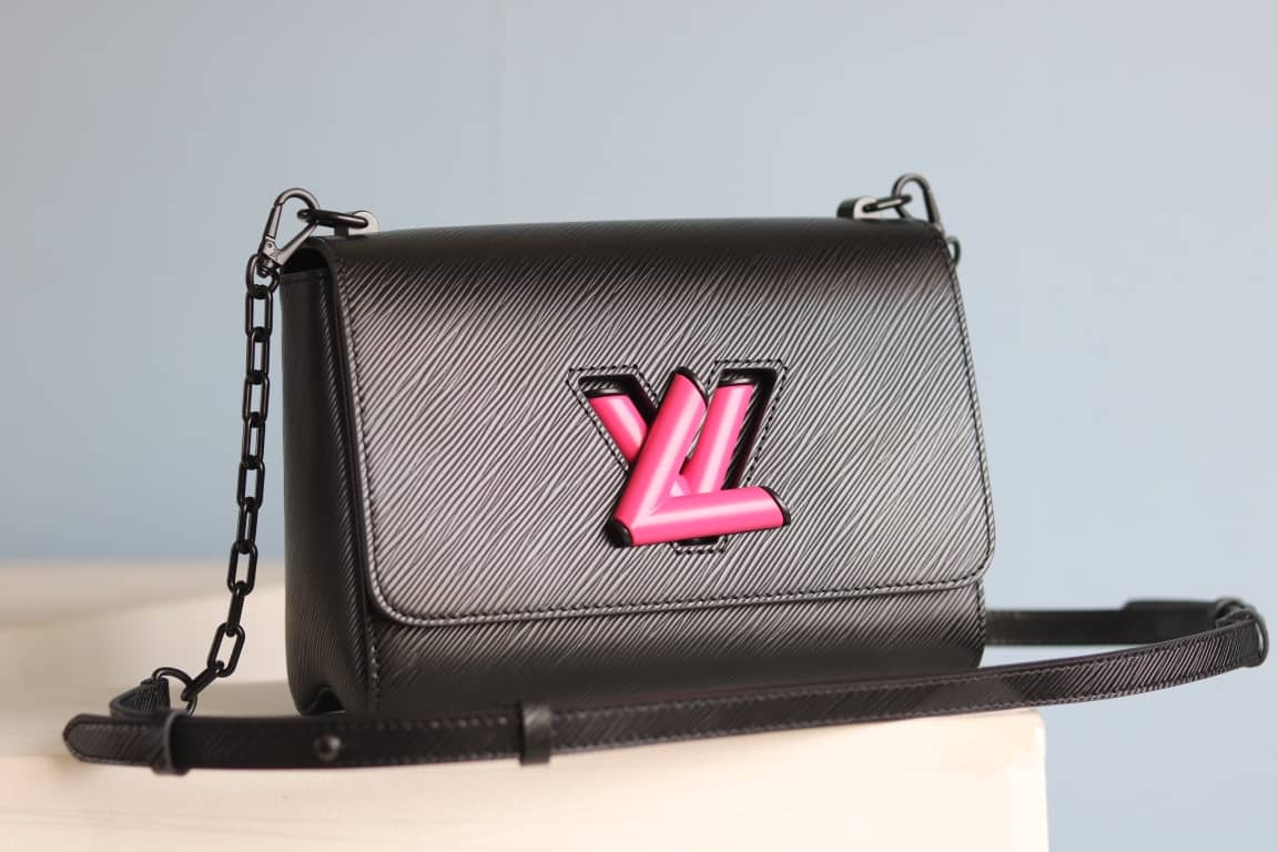 Best Replica Louis Vuitton Textured Epi Leather Twist Series Bag Black - Colareps