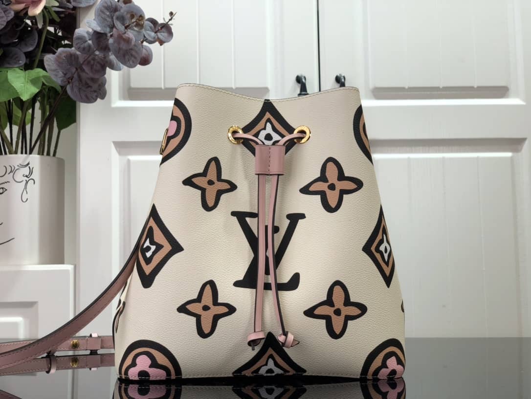 Best Replica Louis Vuitton Neo Noe Monogram Casual Leather Replica Bag White M44679 - Colareps