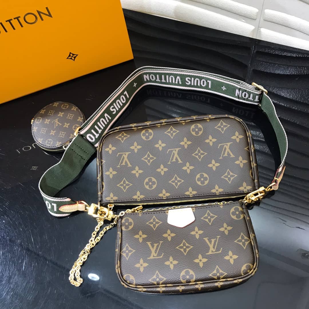 Best Replica Louis Vuitton Monogram Canvas Multi Pochette Replica Green M44823 - Colareps