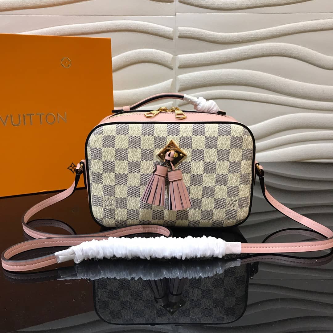 Best Replica Louis Vuitton Damier Saintonge Replica Camera Bag Pink N40154 - Colareps