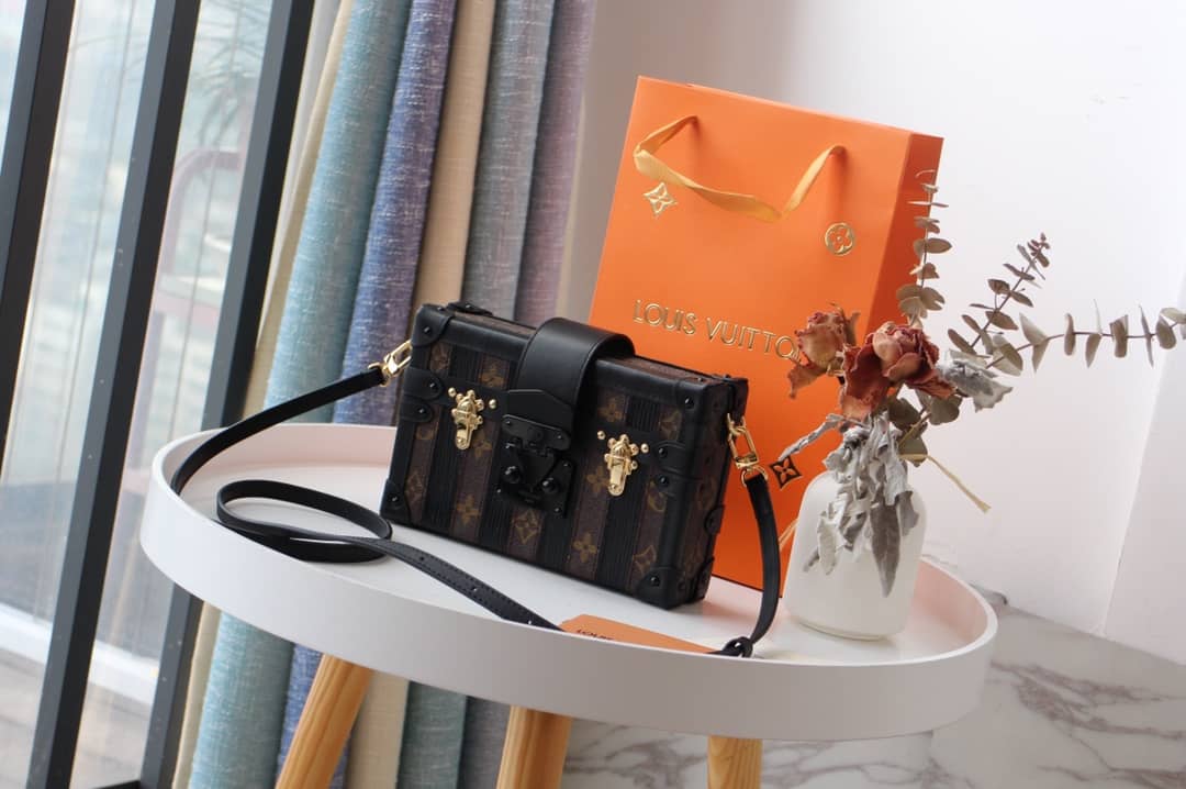 Best Replica Louis Vuitton Petite Malle Monogram Canvas Replica Bag Brown M40273 - Colareps