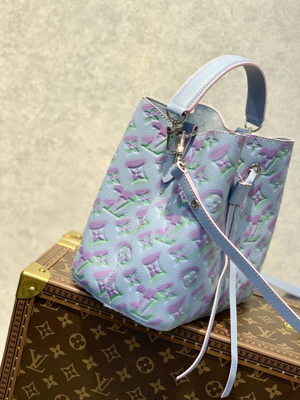 Best Replica Louis Vuitton Neonoe BB Blue M46174 Replica Bucket Bag - Colareps