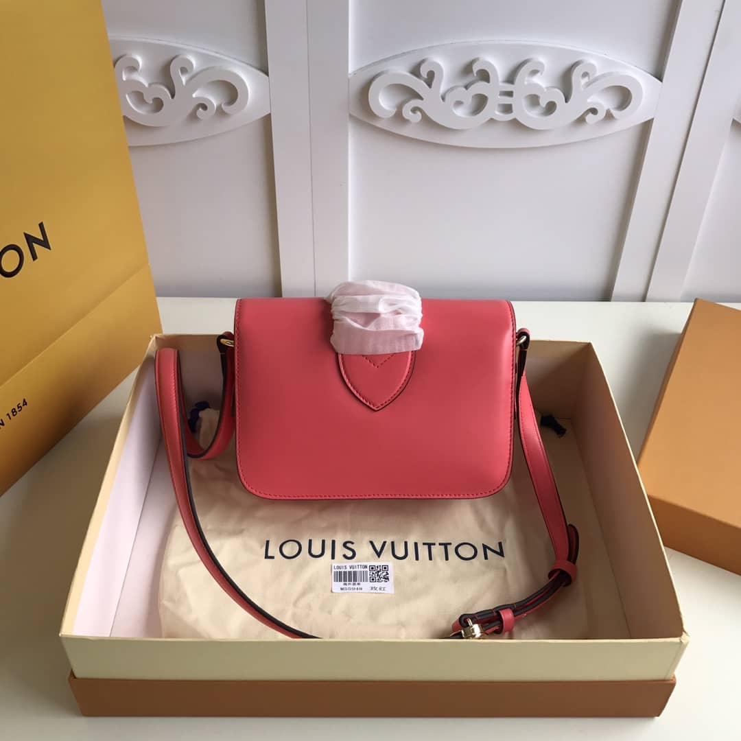 Best Replica Louis Vuitton Pont9 Neuf Leather Replica Shoulder Bag Red M55948 - Colareps