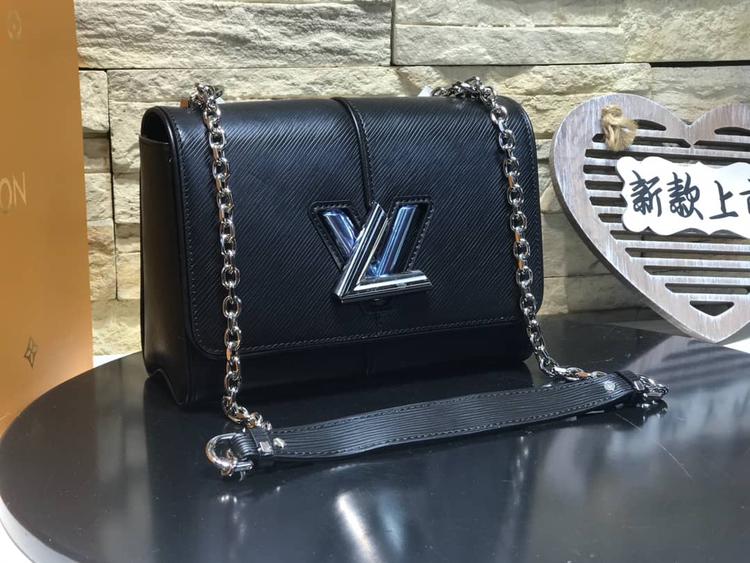 Best Replica Louis Vuitton Replica Bags Twist PM Epi Leather Replicas Handbag Black(ColaReps) - Colareps