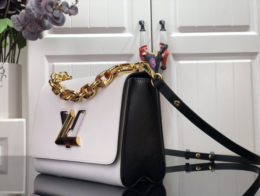 Best Replica Louis Vuitton Monogram 2Way Leather Twist Replica Handbag White M58526 - Colareps