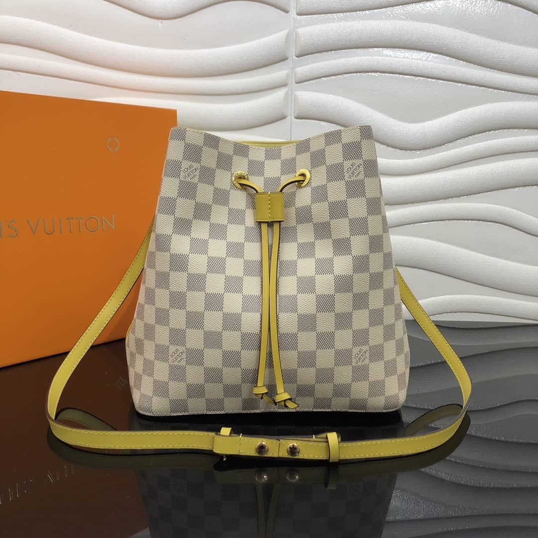 Best Replica Louis Vuitton Neonoe Replica Bucket Bag Beige Yellow M44020 - Colareps