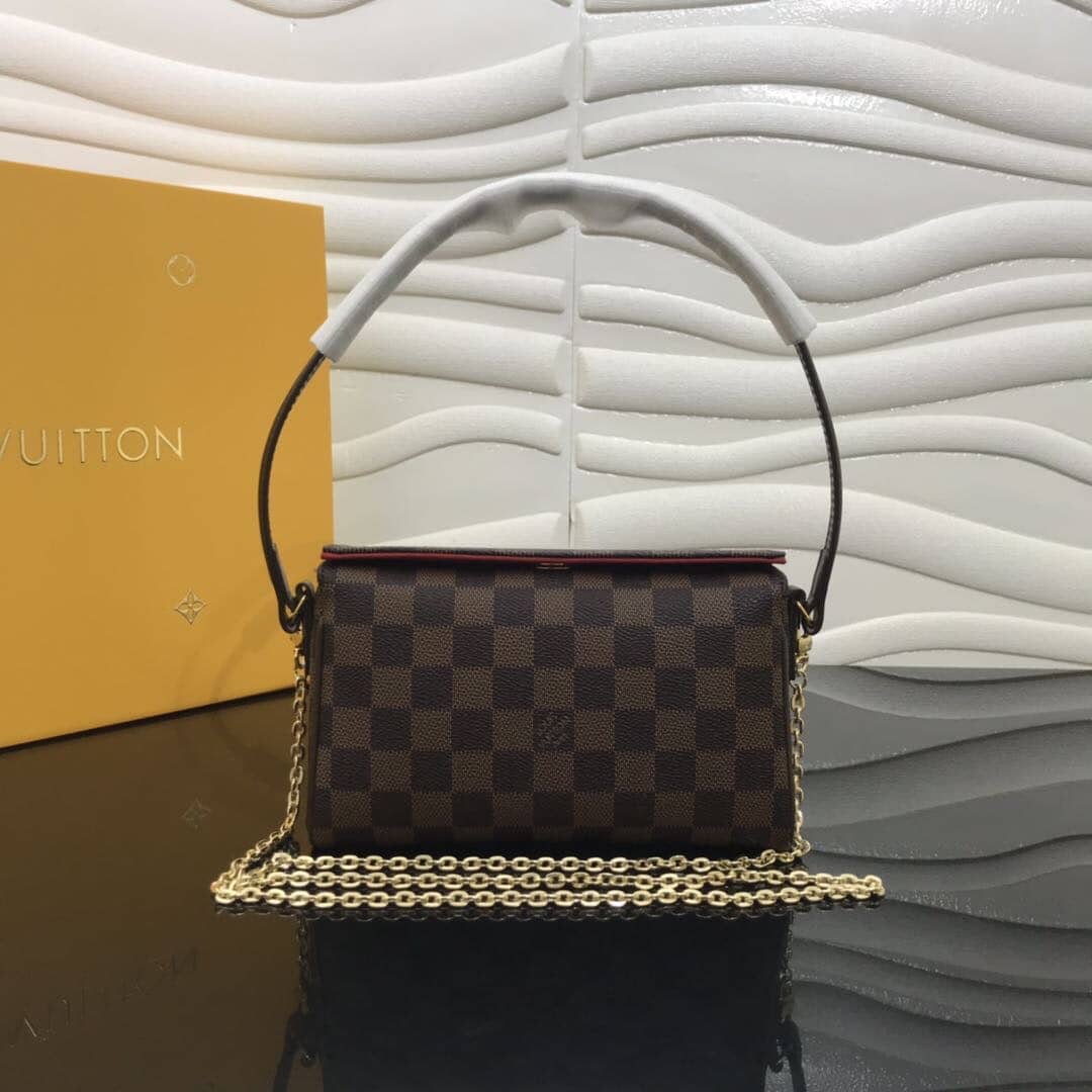 Best Replica Louis Vuitton Damier Ebene Recital Shoulder Leather Bag Replica - Colareps