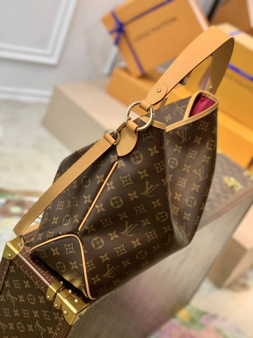 Best Replica Louis Vuitton Delightful MM Monogram M50156 Replica Shoulder Bag - Colareps