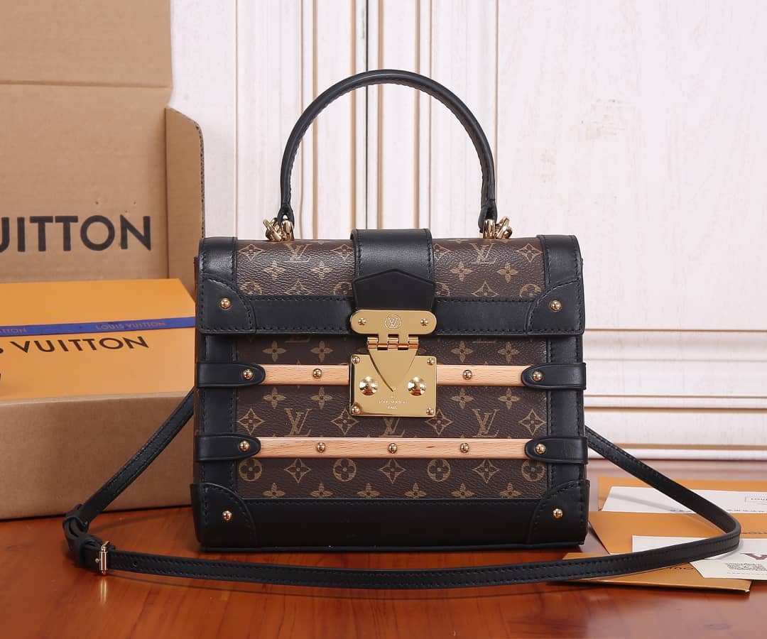 Best Replica Louis Vuitton Trianon PM With Wooden Trim Monogram Canvas Replica Bag M45908 - Colareps