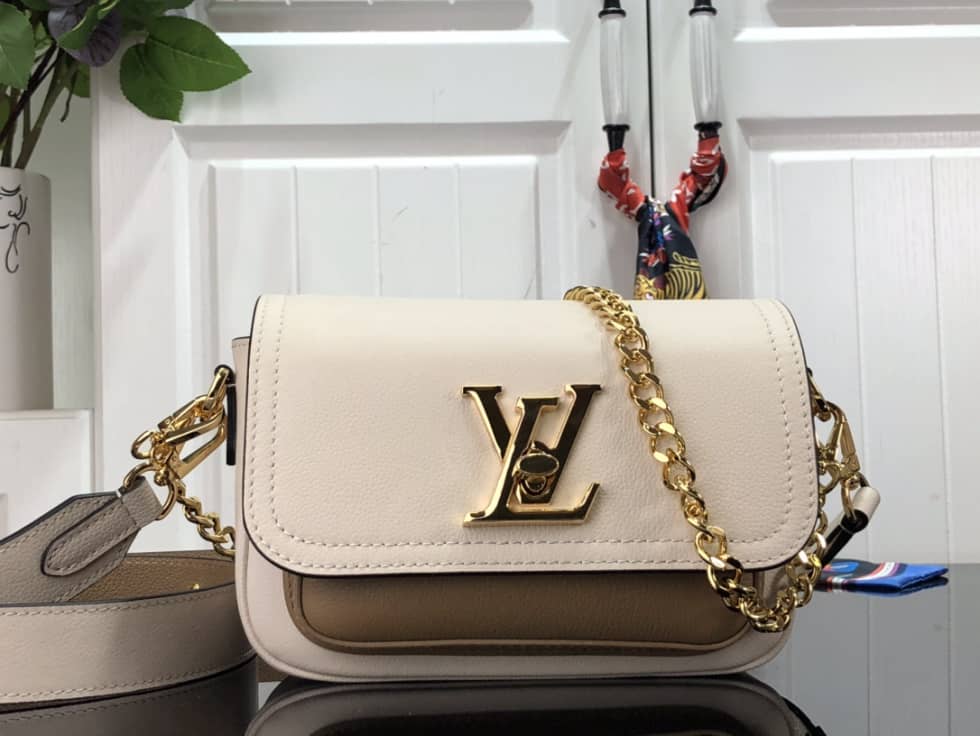 Best Replica Louis Vuitton Lockme Tender White M59984 Replica Crossbody Bag - Colareps