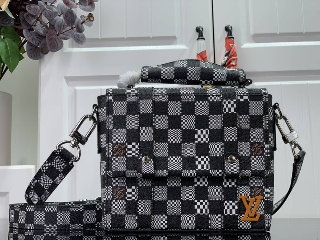 Best Replica Louis Vuitton Damier Distorted Flap Soft Trunk 2Way Replica N50032 - Colareps