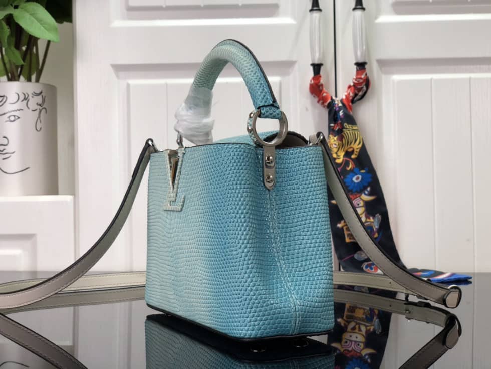Best Replica Louis Vuitton Capucines Mini Collection Blue N98093 Replica Shoulder Bag - Colareps