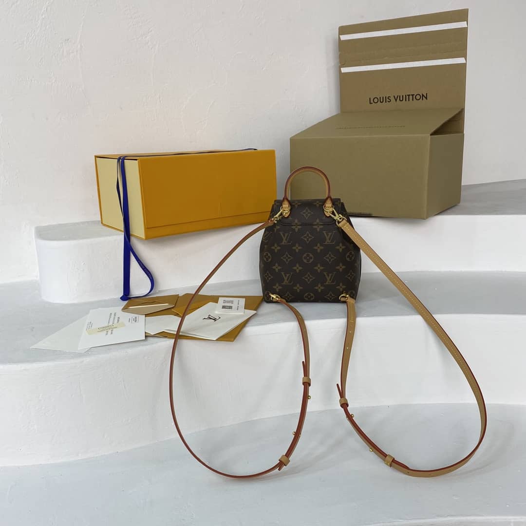 Best Replica Louis Vuitton Monogram Canvas Montsouris BB Replica Bag M45516 Brown - Colareps