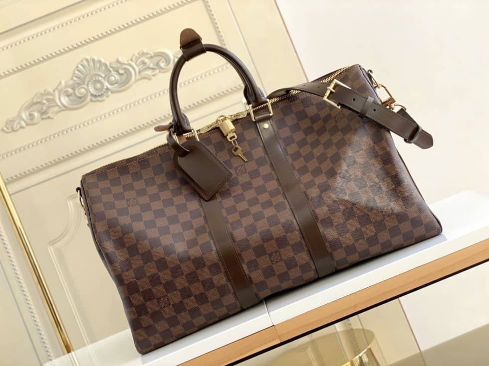 Best Replica LV Duffle Bag Replica Monogram Keepall Bandouliere 45 Boston Bag Blue M41418 - Colareps