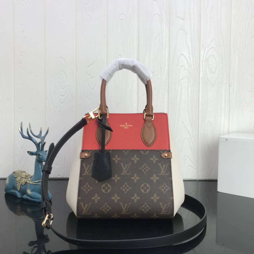 Best Replica Louis Vuitton Monogram Canvas Fold PM Tote Replica Red M45389 - Colareps