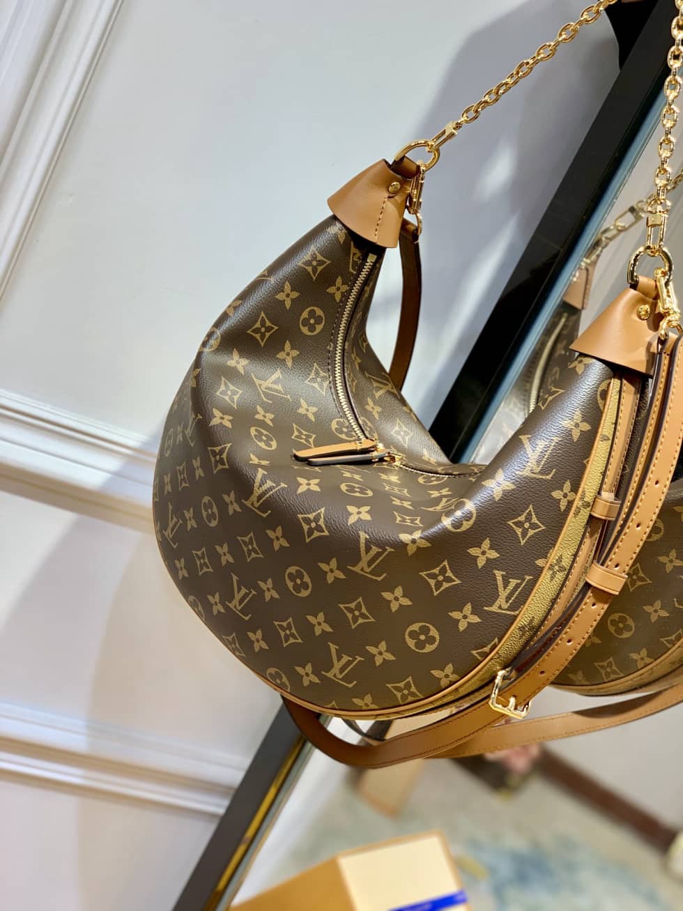 Best Replica Louis Vuitton Loop Monogram Reverse Coated Canvas M46311 Replica Hobo - Colareps