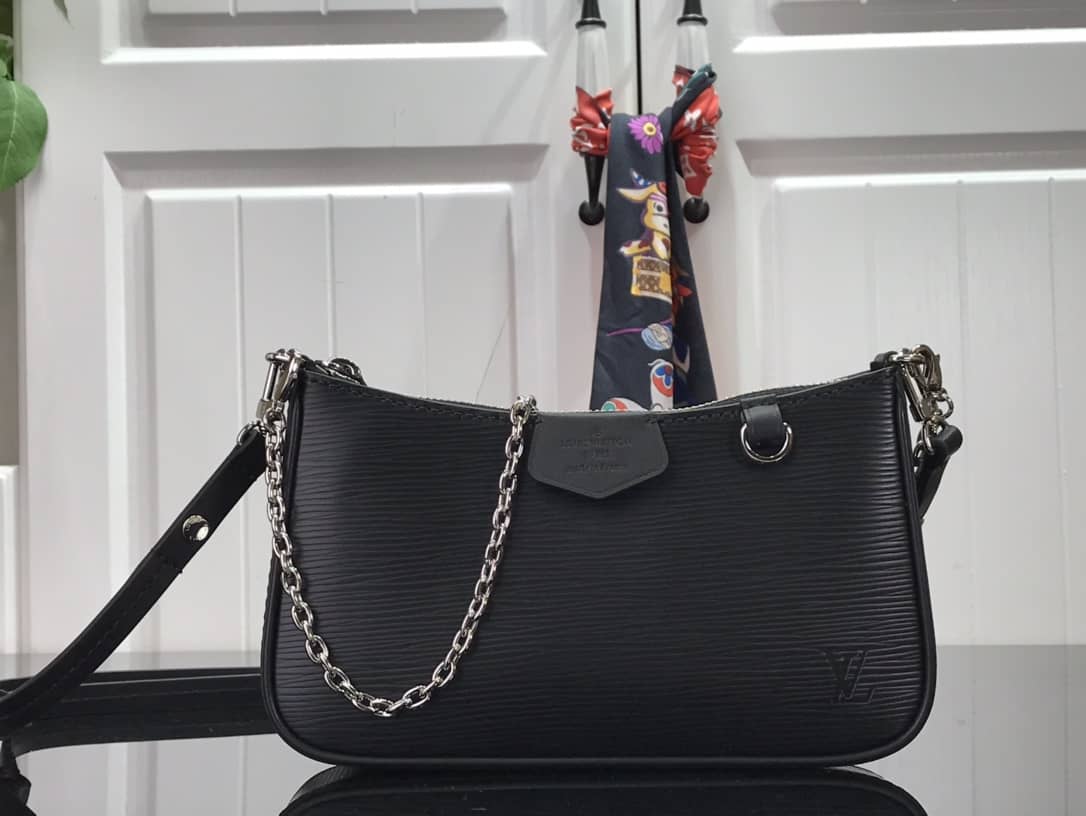 Best Replica Louis Vuitton Epi Easy Pouch On Strap Replica Bag Black M80471 - Colareps