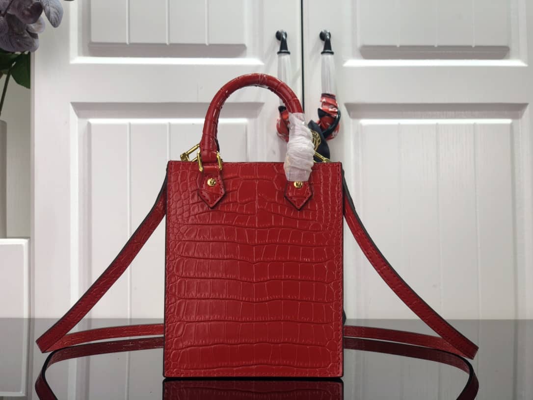 Best Replica Louis Vuitton Petit Sac Plat Flat Shoulder Bag Replica Red M80169 - Colareps