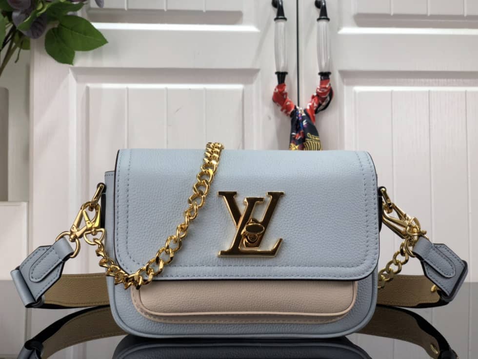 Best Replica Louis Vuitton Lockme Tender Blue M59984 Replica Crossbody Bag - Colareps
