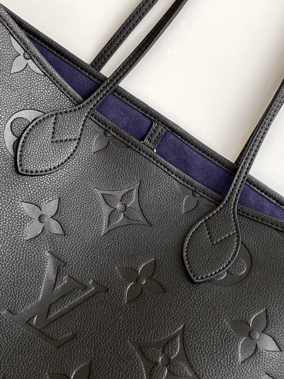 Best Replica Louis Vuitton Monogram Empreinte Neverfull MM Black M45686 Replica Tote - Colareps