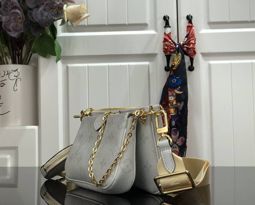 Best Replica Louis Vuitton Monogram Canvas Multi Pochette Replica White M44823 - Colareps