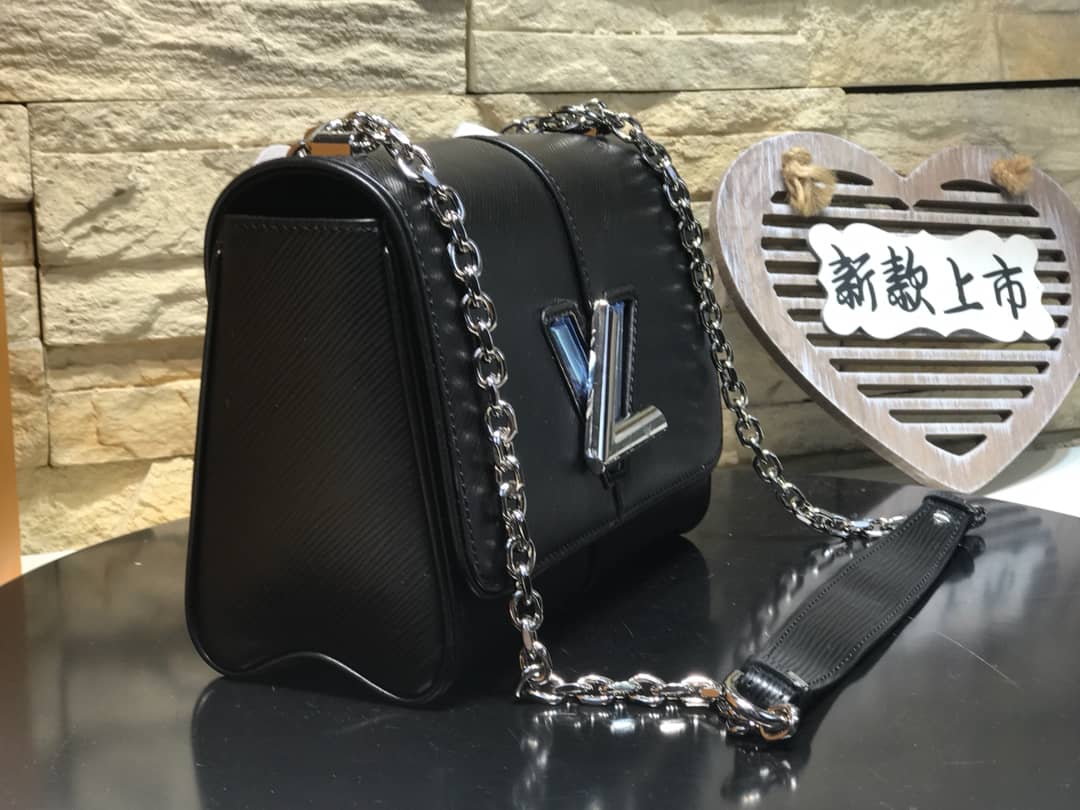 Best Replica Louis Vuitton Replica Bags Twist PM Epi Leather Replicas Handbag Black(ColaReps) - Colareps
