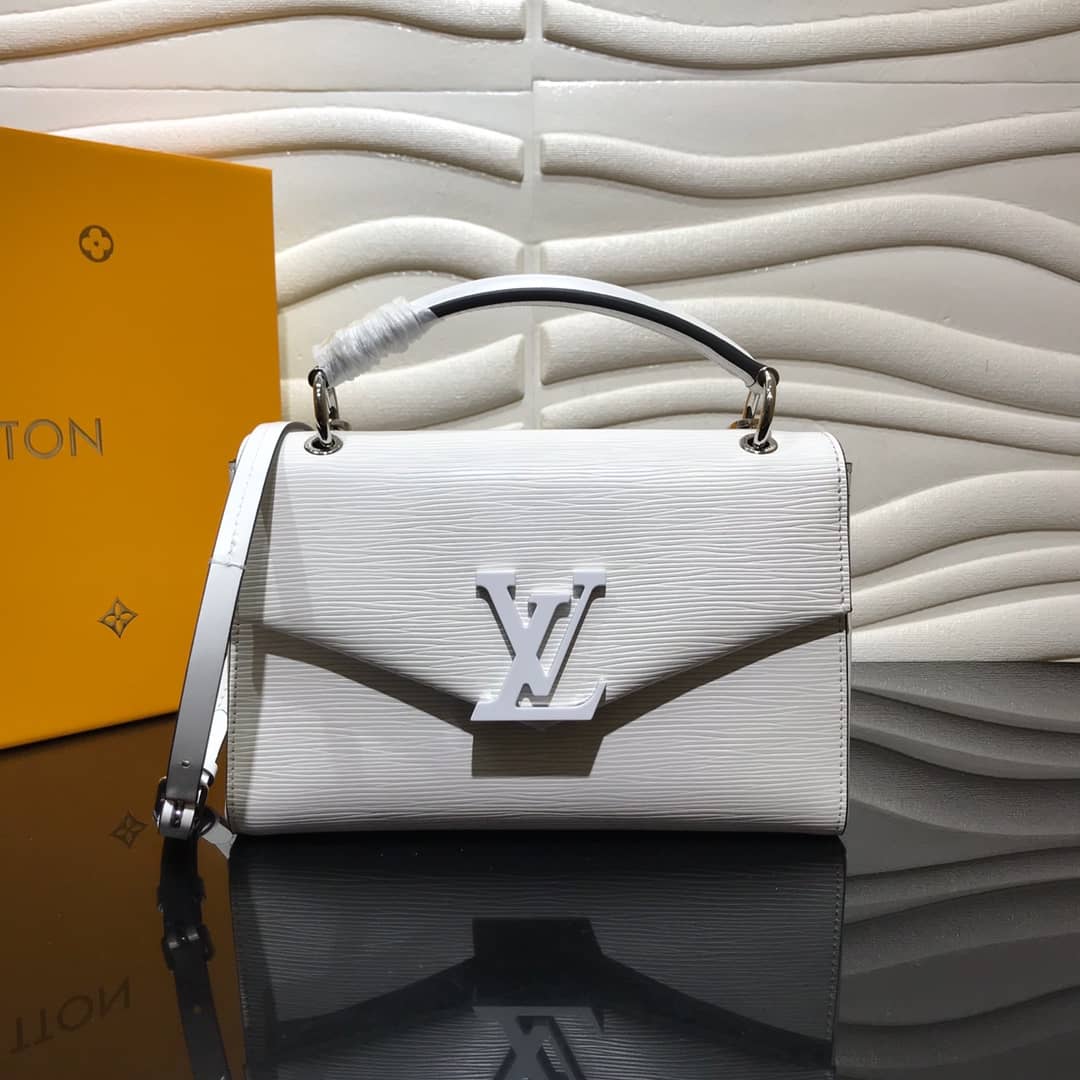 Best Replica Louis Vuitton Grenelle Pochette Epi Leather Replica Shoulder Bag White M55977 - Colareps