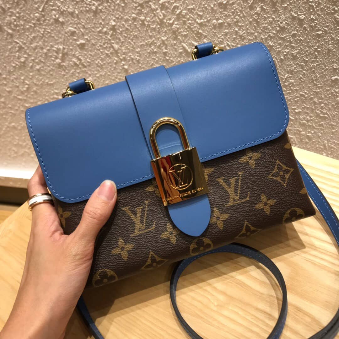 Best Replica Louis Vuitton Monogram Canvas Locky BB Bag Replica Blue M44321 - Colareps