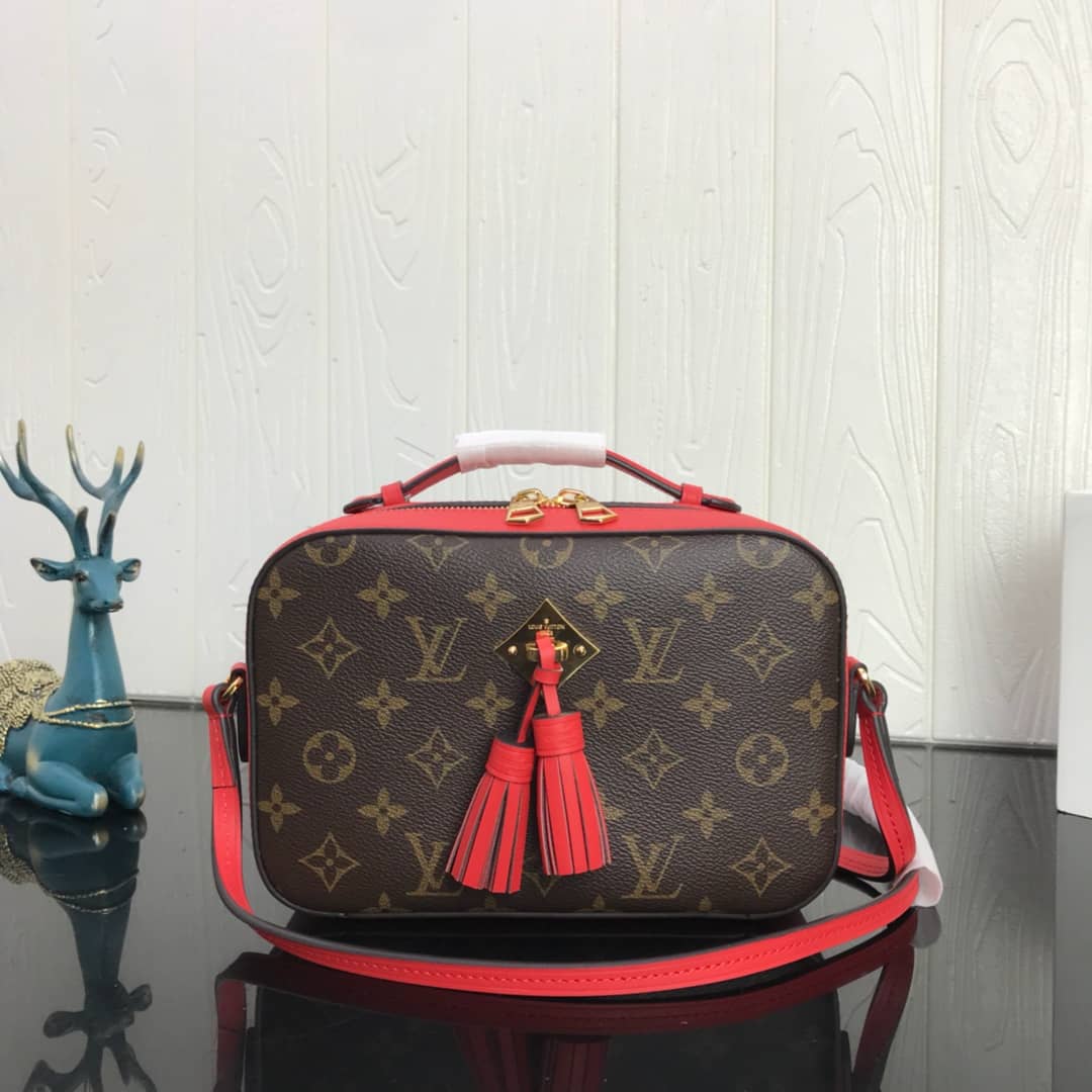 Best Replica Louis Vuitton Canvas Saintonge Replica Camera Bag Red M43555 - Colareps