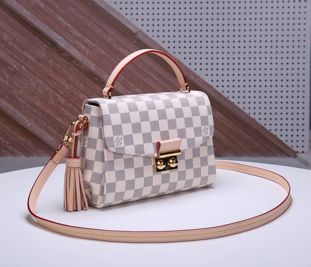 Best Replica Louis Vuitton Damier Croisette Replica Shoulder Handbag White N41581 - Colareps