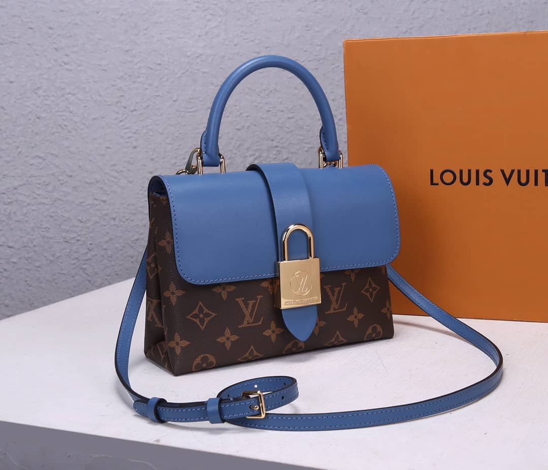 Best Replica Louis Vuitton Locky BB 2way Replica Shoulder Bag Blue M44141 - Colareps