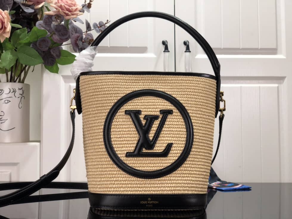 Best Replica Louis Vuitton Petit Caramel Black M59962 Replica Bucket Bag - Colareps