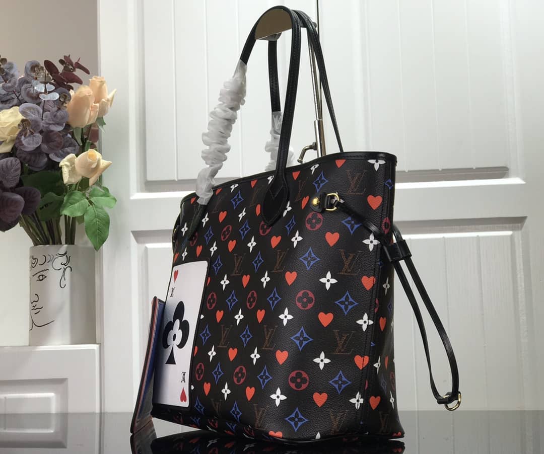 Best Replica Louis Vuitton Game On Neverfull MM Tote Replica Black M57462 - Colareps