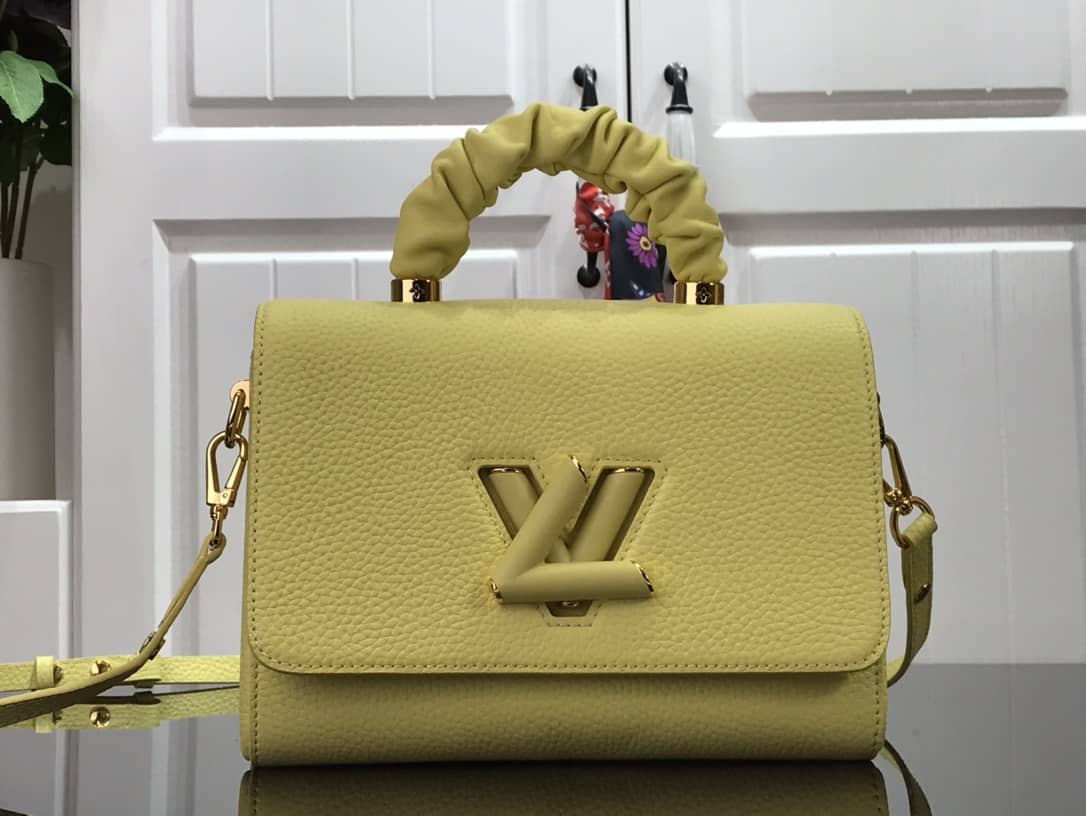 Best Replica Louis Vuitton Replica Bags Twist PM Pondichery Taurillon Leather Replica Bag Yellow M58691 - Colareps