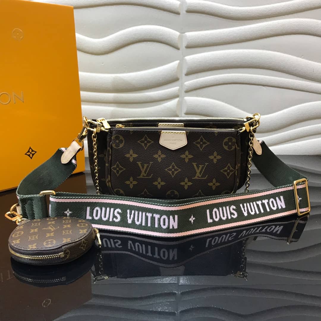 Best Replica Louis Vuitton Monogram Canvas Multi Pochette Replica Green M44823 - Colareps
