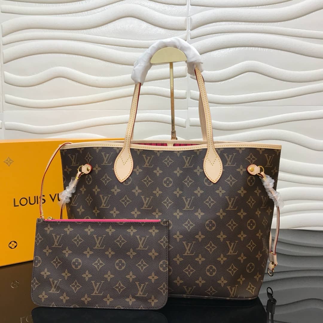 Best Replica Louis Vuitton Monogram Neverfull MM Bag Replica Pink M40995 - Colareps