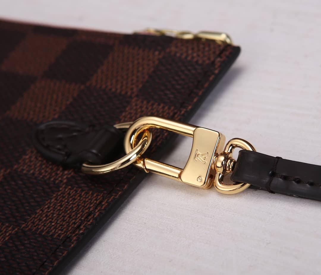 Best Replica Louis Vuitton Neverfull MM Damier Ebene Tote Replica Pink N41358 - Colareps