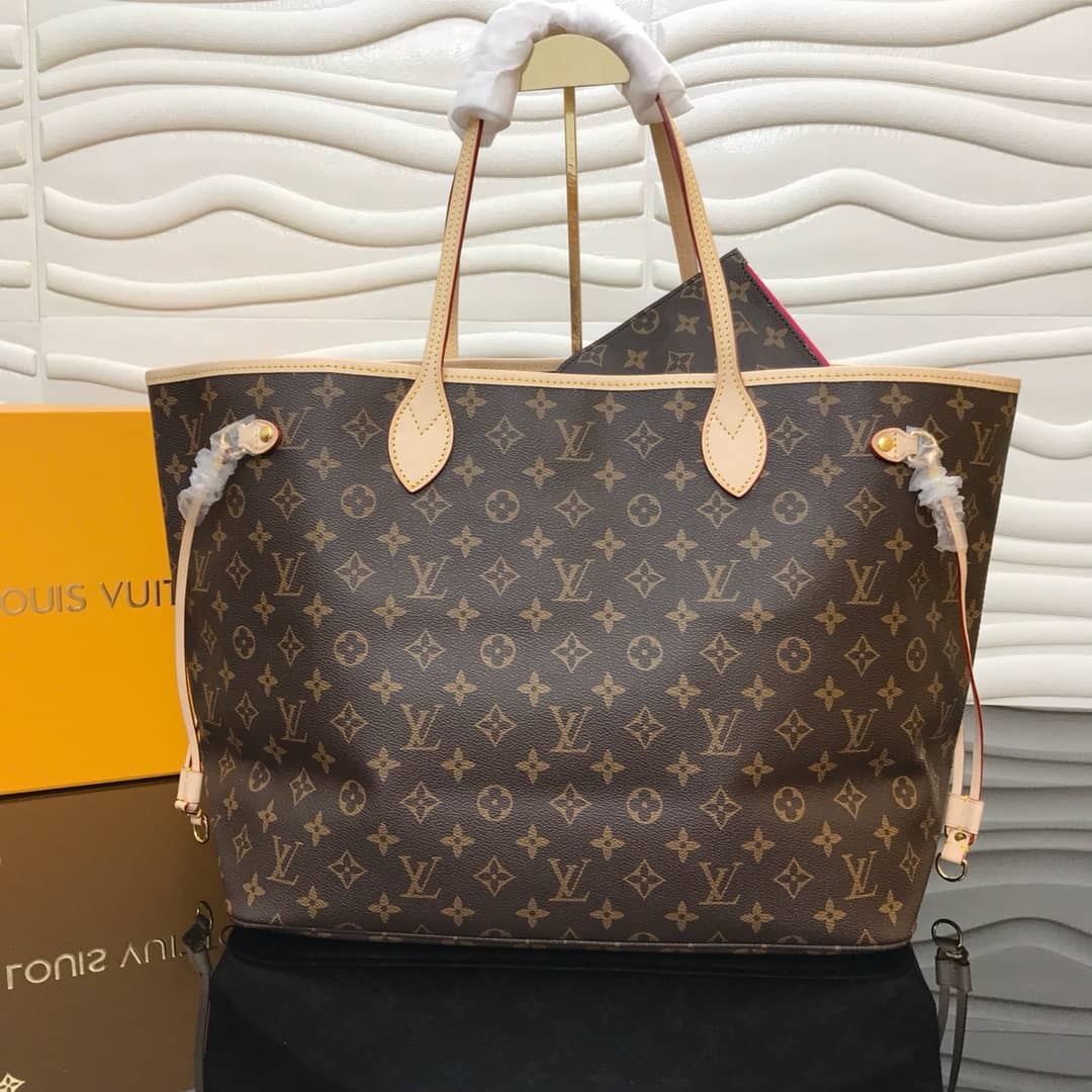 Best Replica Louis Vuitton Neverfull Dupe Monogram GM Shoulder Bag Replica Pink M40990 - Colareps