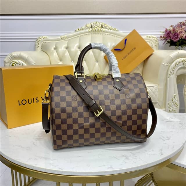 Best Replica Louis Vuitton Replica Bags Speedy Bandouliere 30 Damier Ebene N41367 - Colareps