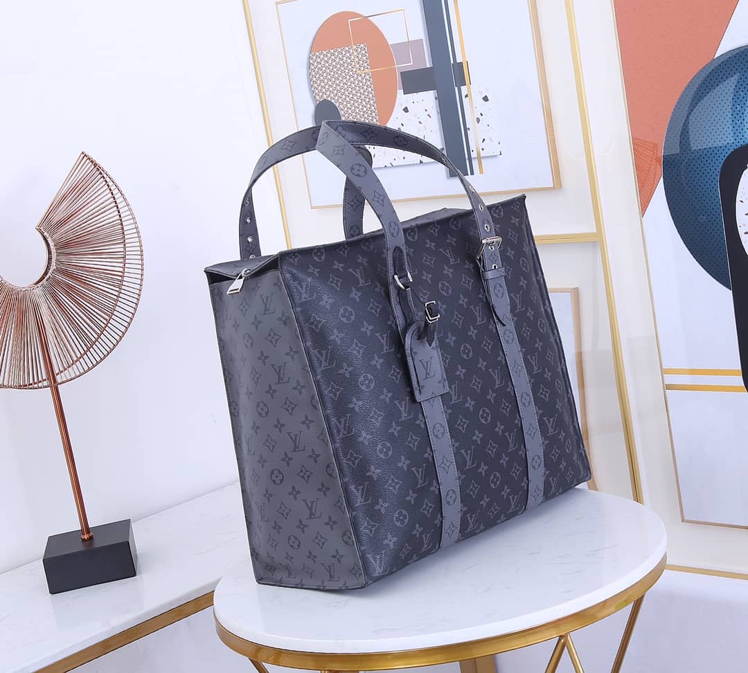Best Replica Louis Vuitton Monogram Eclipse Cabas Zippe GM Replica Tote M45379 - Colareps