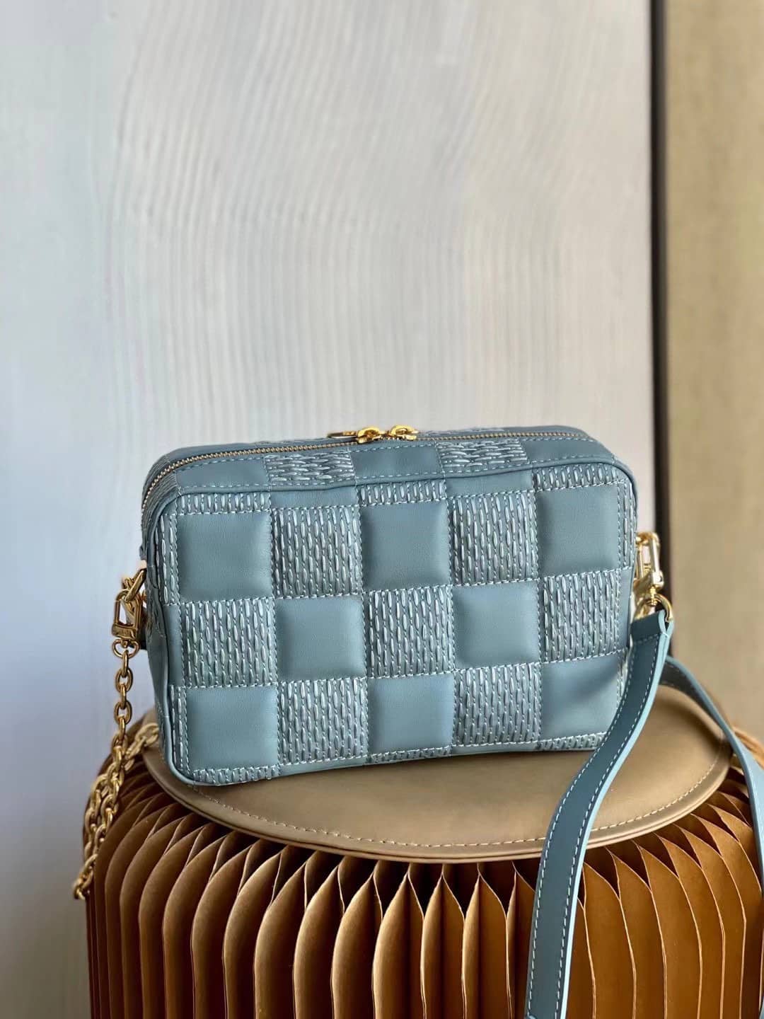 Best Replica Louis Vuitton Troca PM Blue M59116 Replica Crossbody Bag - Colareps
