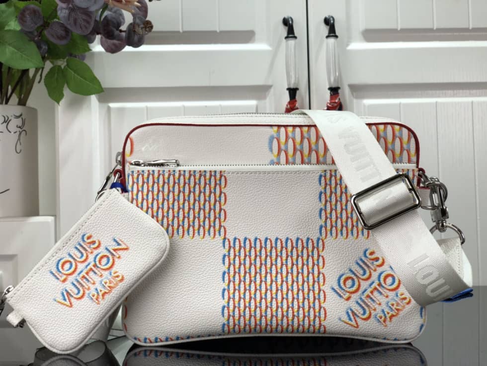 L0vis Vvtt0n Damier Trio Pink M20665 Replica Messenger Bag