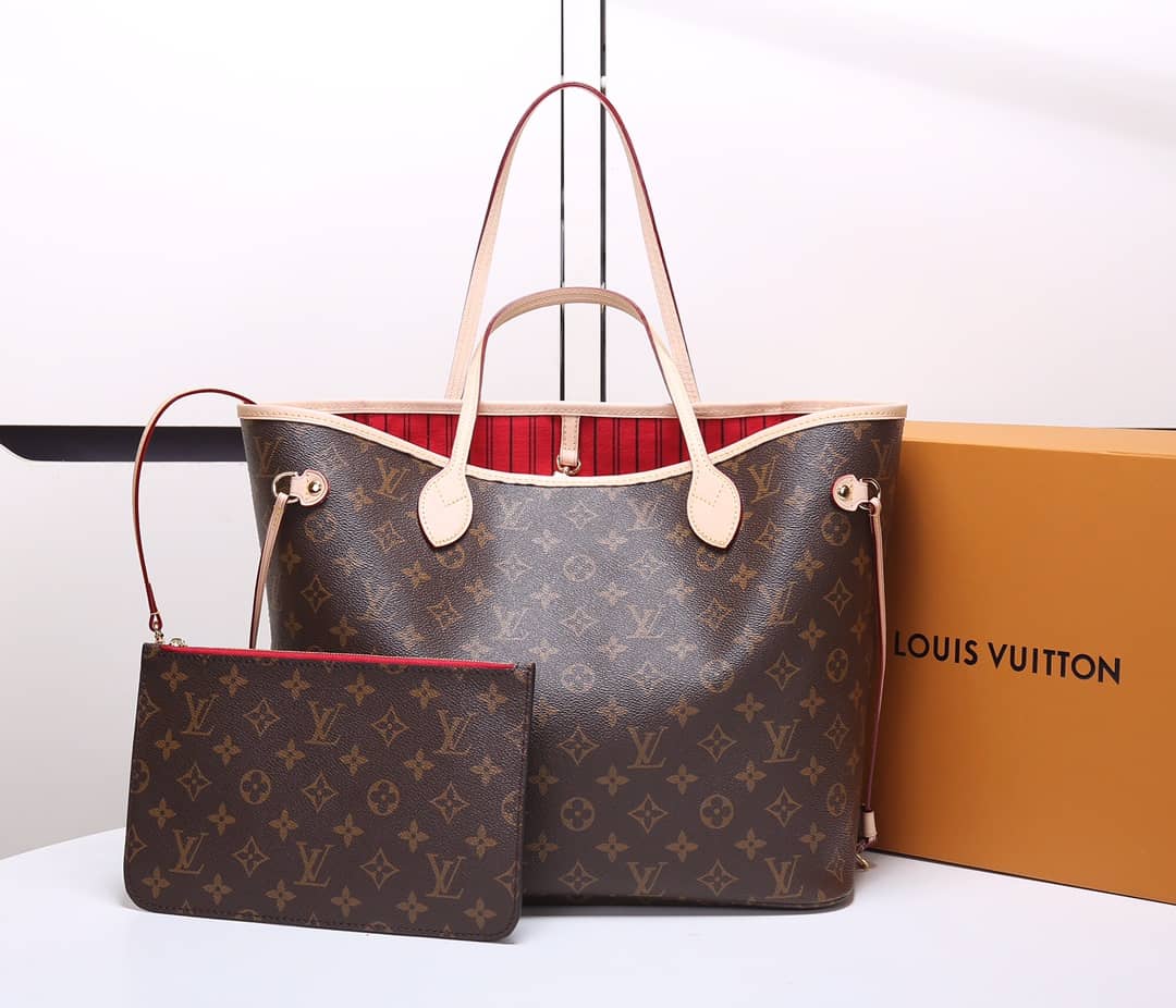 Best Replica Louis Vuitton Monogram Neverfull MM Bag Replica Red M40995 - Colareps