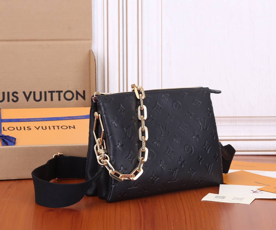 Best Replica Best Replica Louis Vuitton Coussin PM Monogram Embossed Replica Crossbody Bag Black M57790(ColaReps) - Colareps