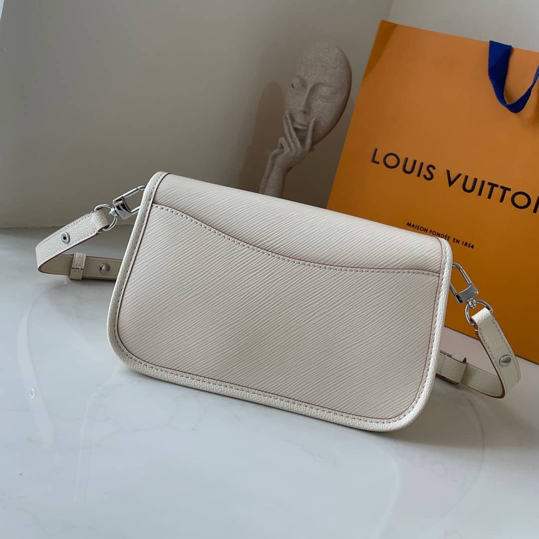 Best Replica Louis Vuitton Buci Epi Leather White M59457 Replica Crossbody Bag - Colareps