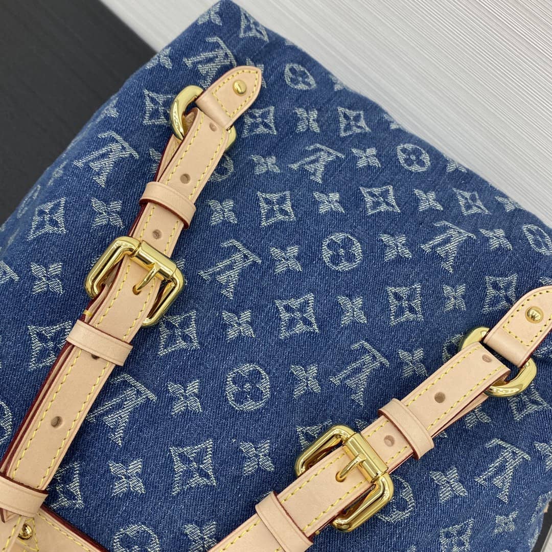 Best Replica LV Backpack Replica Sac A Dos GM Blue Denim M95056 - Colareps