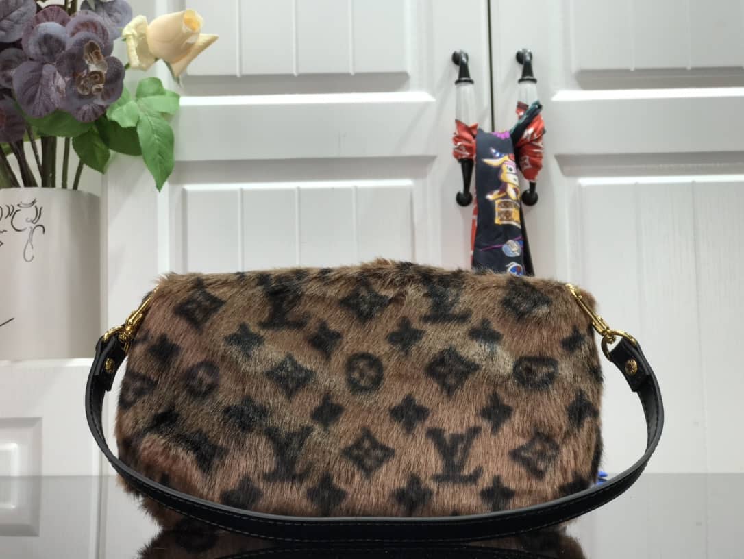 Best Replica Louis Vuitton Mink Monogram Vision Milla MM Pochette - Colareps