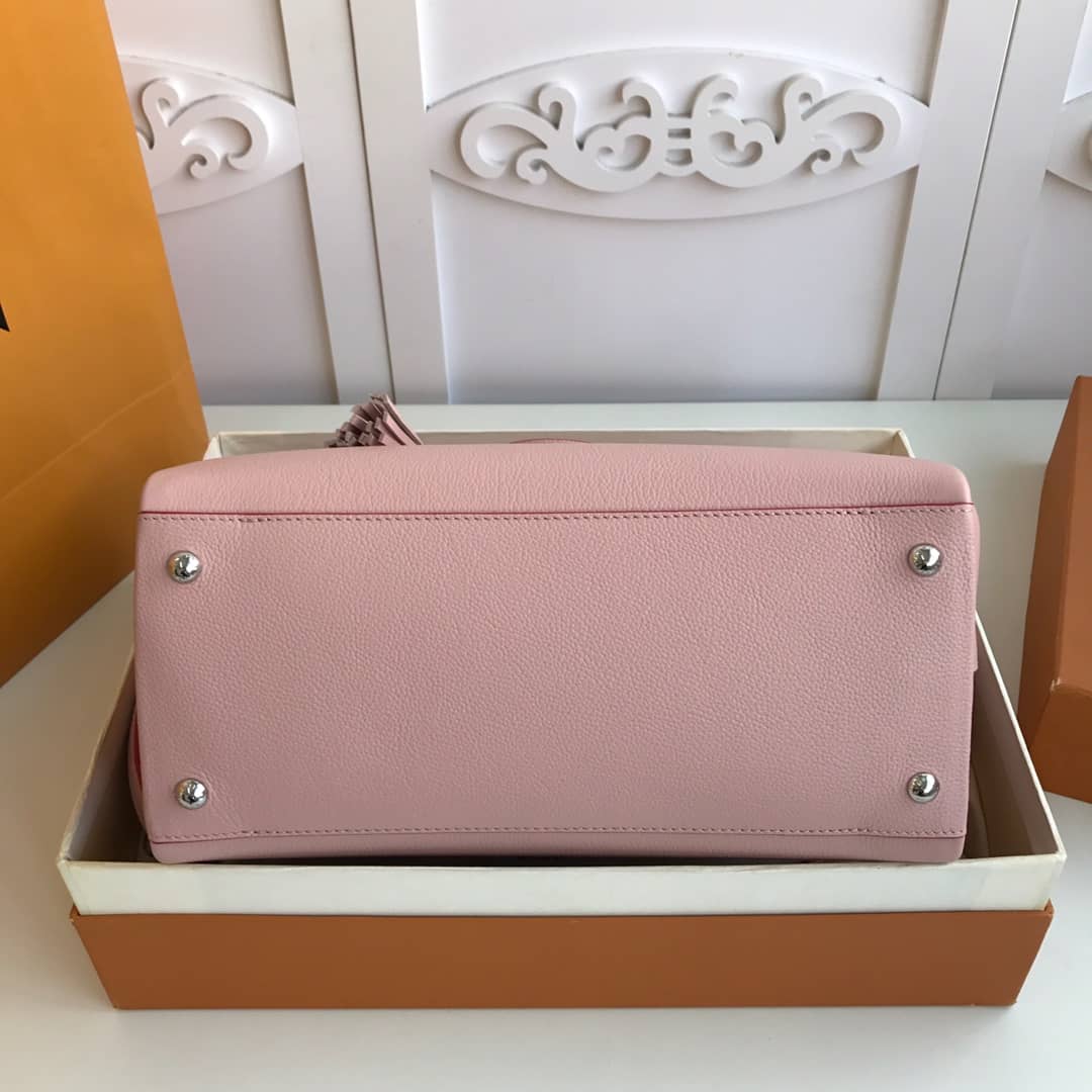 Best Replica Louis Vuitton Lockmeto Tote Leather Tote Replica Pink M54569 - Colareps