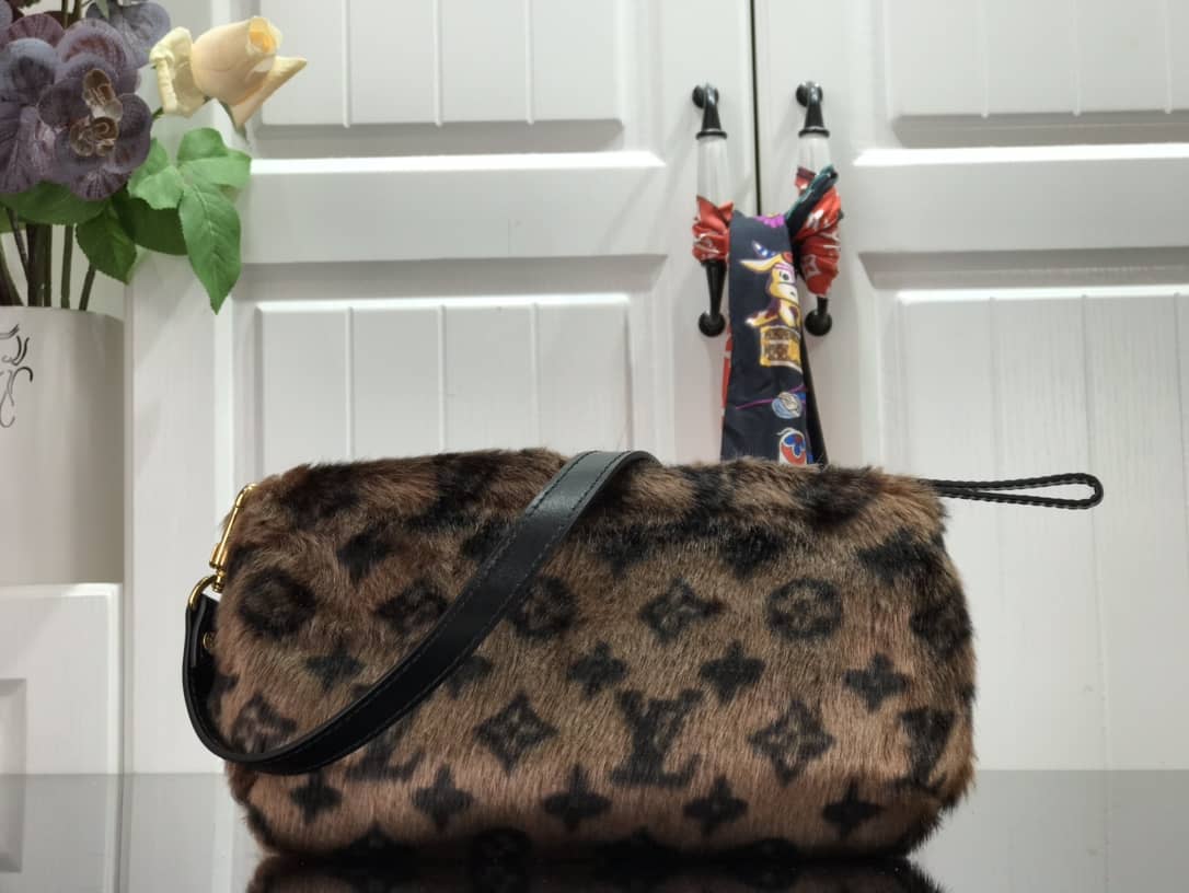 Best Replica Louis Vuitton Mink Monogram Vision Milla MM Pochette - Colareps